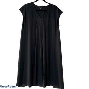 Simply Vera Vera Wang Black Cap Sleeve Shift Dress